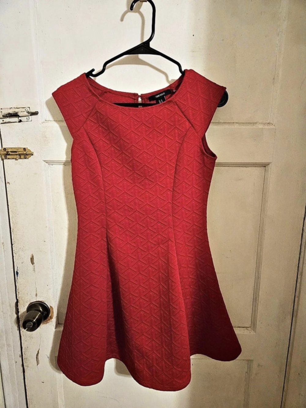 Forever 21 Geometric Mini Dress in Red Size Medium